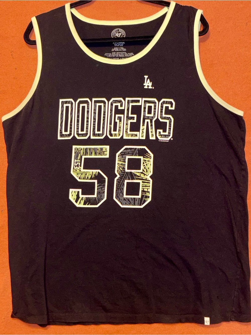 Black Dodger XXL tank top